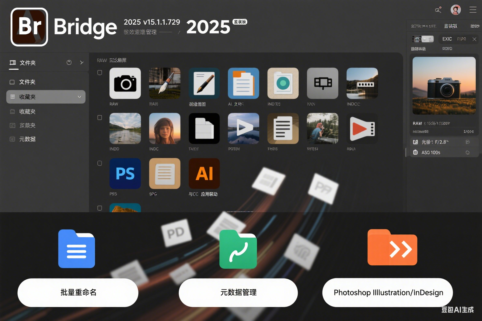 更新 Adobe Bridge 2025 v15.1.1.729 直装版，创意资源管理神器！