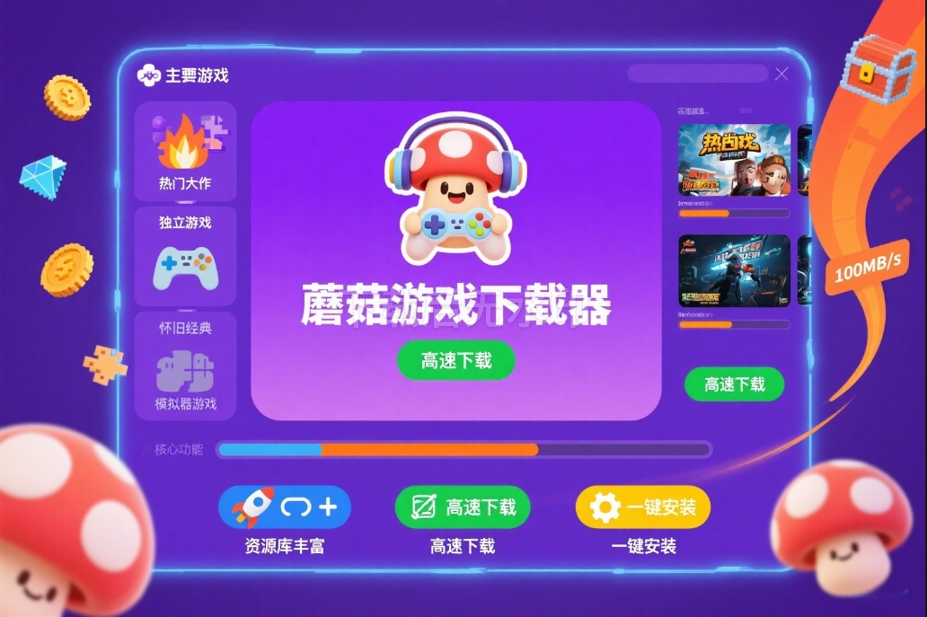 蘑菇游戏下载器 ——PC 端单机游戏下载新选择