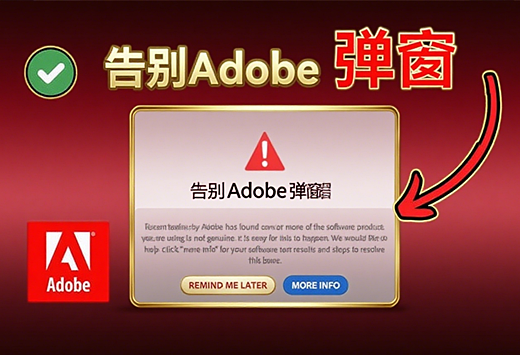彻底告别 Adobe 软件 Genuine Service(AGS)正版验证弹窗方法工具