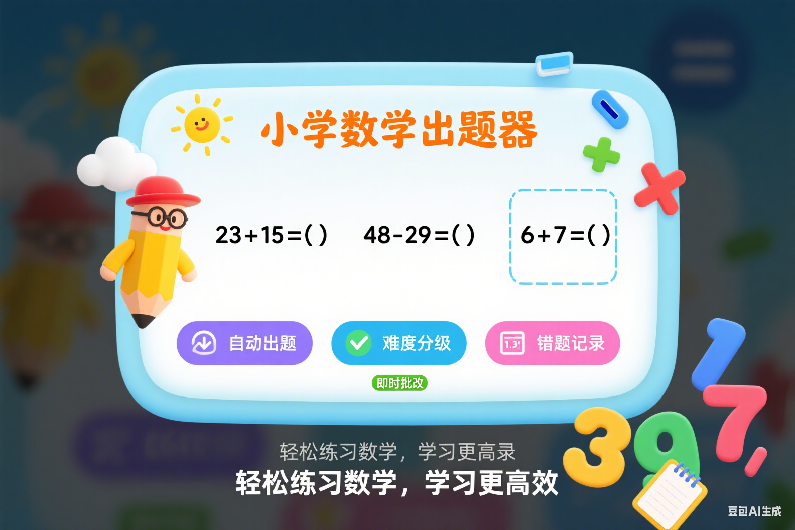 太懂了！小学数学出题器，正是未成年人急需的学习神器！