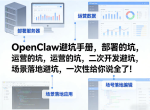 OpenClaw小龙虾避坑手册，部署的坑，运营的坑，二次开发避坑，场景落地避坑，一次性给你说全了！