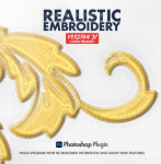 PS汉化插件 Realistic Embroidery 3.0 一键生成逼真刺绣